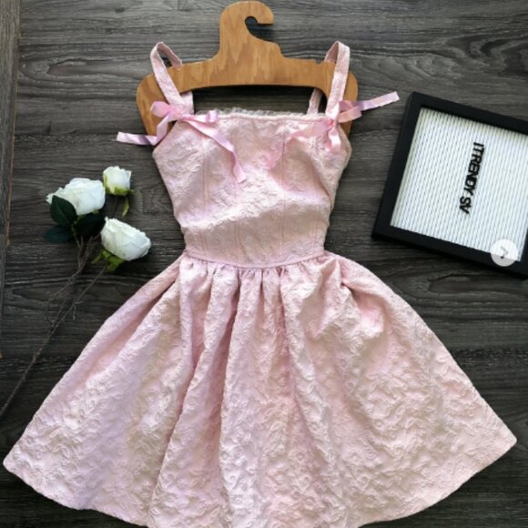 Trixxi Pink Bow Dress Size XL - Picture 1 of 2